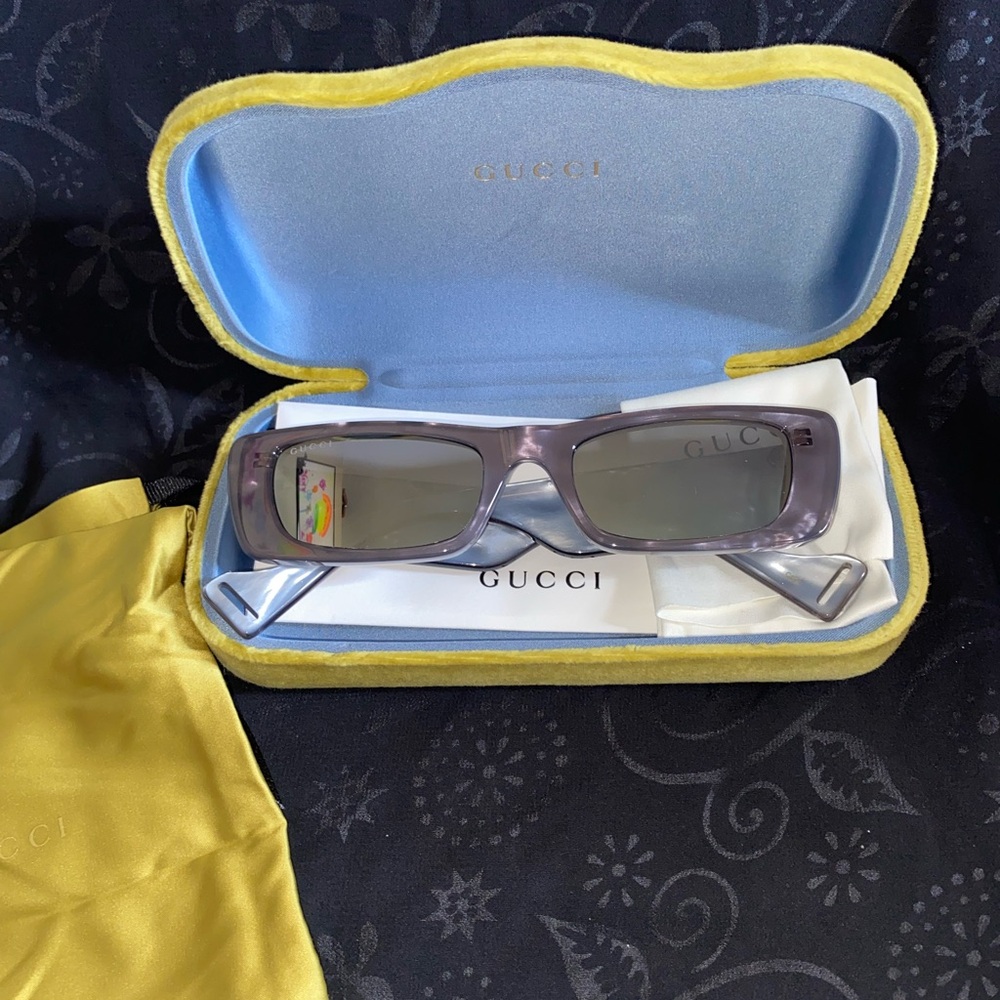 Gucci Yellow and Blue Sunglasses Case